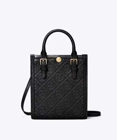 Tory Burch Mini T Monogram Leather Tote