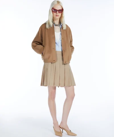 Max Mara Wool, Cashmere And Silk Bomber Jacket