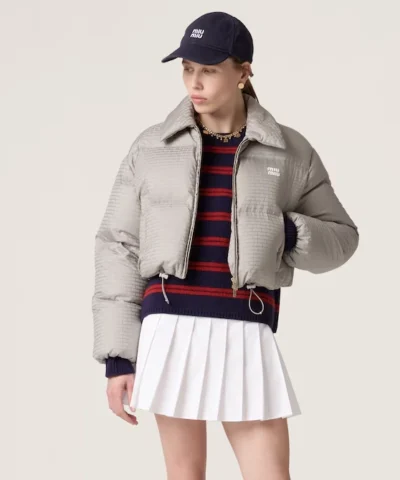 Miu Miu Technical Pongé Down Jacket