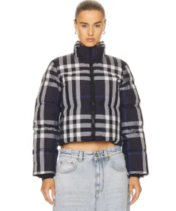Burberry Aldfield Check Down Puffer Jacket
