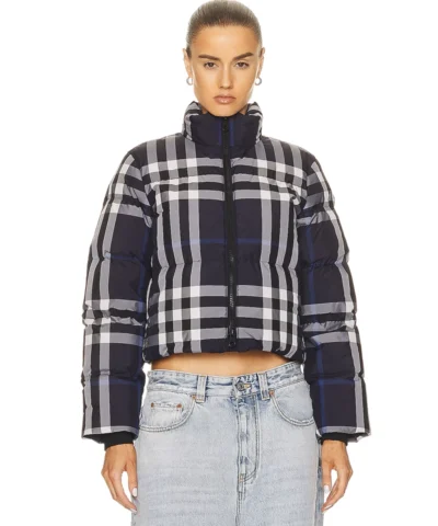Burberry Aldfield Check Down Puffer Jacket