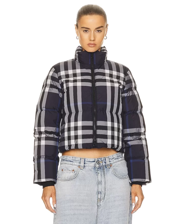 Burberry Aldfield Check Down Puffer Jacket