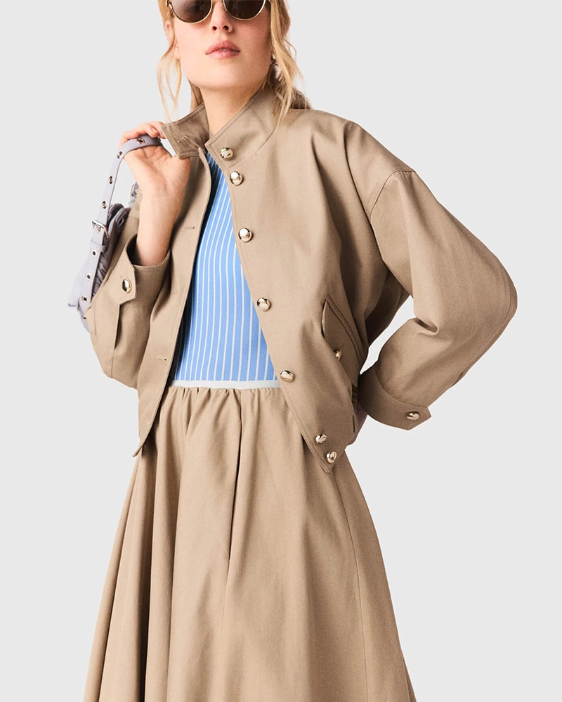 Maje Cotton Bomber Jacket - Image 3