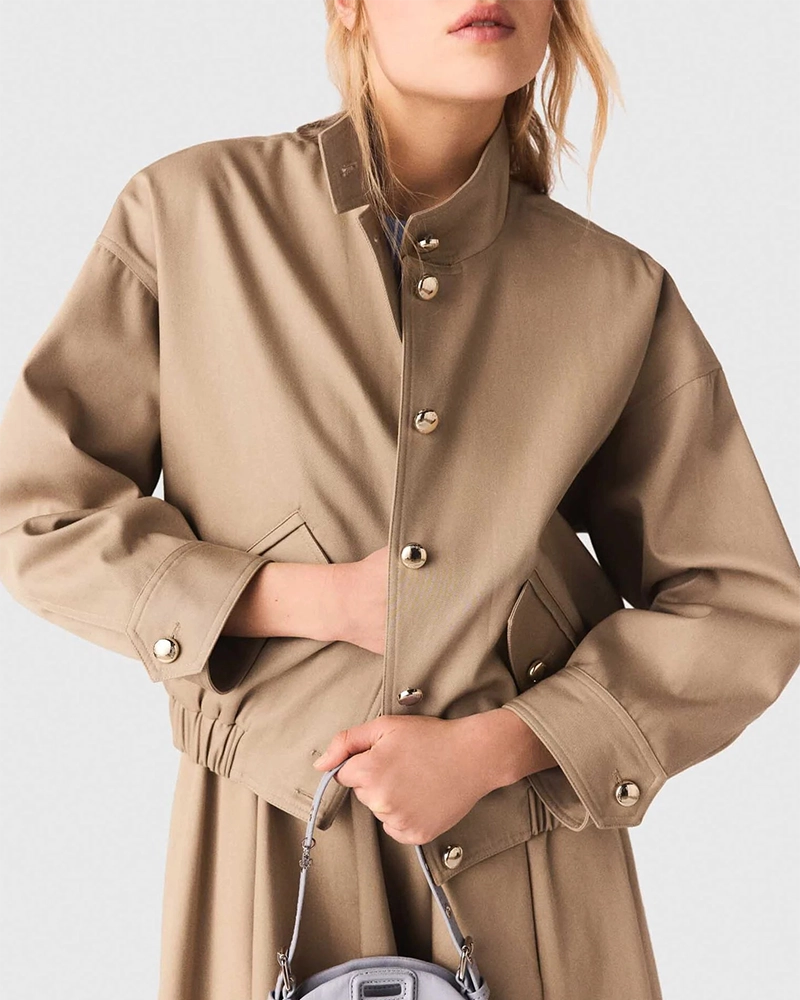 Maje Cotton Bomber Jacket - Image 4